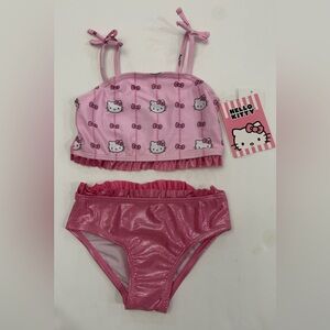 Hello Kitty Toddler Girl Shimmer Tankini Swimsuit, Two-Piece, Size 3T
凸
